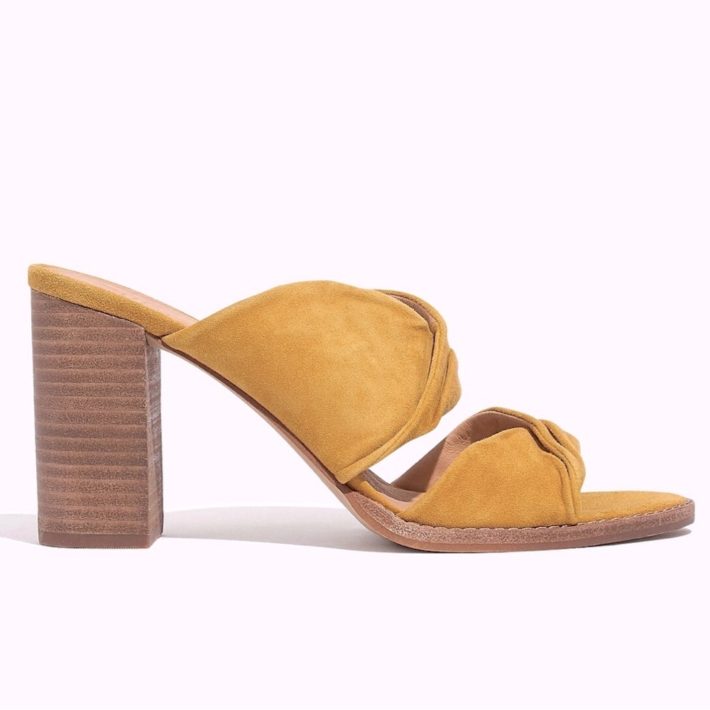 MADEWELL $148 The Alexandria Mule in Suede Block Heel Shoes Size 9 - Picture 2 of 7